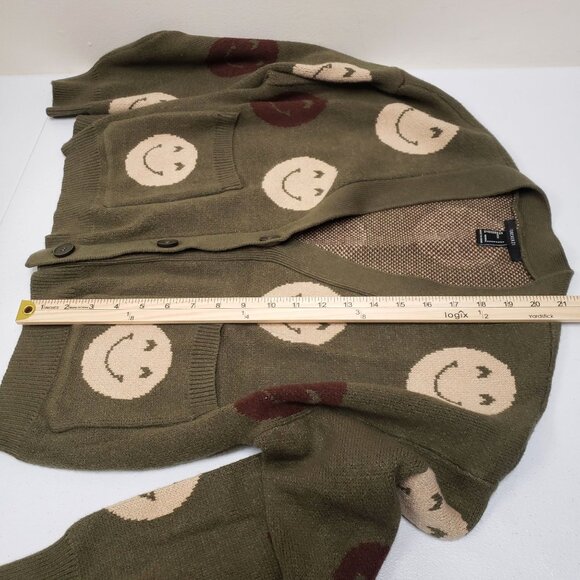 Forever 21 Womens Smiley Face Sweater Cardigan Size Small - Picture 6 of 8